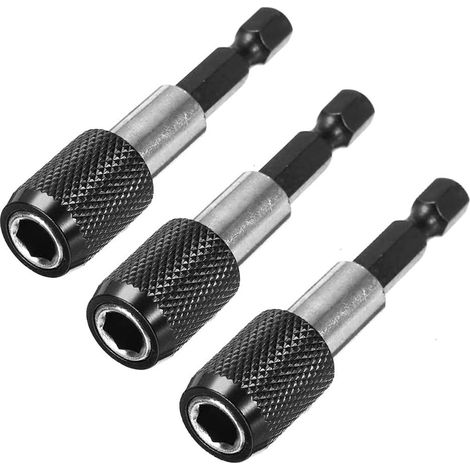 3 Stück 6,35 Mm Hex-schaft-bithalter, Magnetisch, Schraubendreher-einsätze Mit Stecknuss Für Schnellwechselstange, Länge 60 Mm