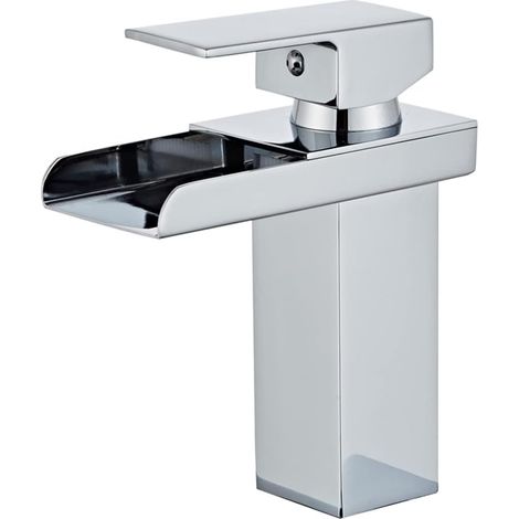 Chrom-waschtischarmatur Für Das Badezimmer Mit Zulaufschlauch, Einlochiger Einhebelmischer Mit Einzigartigem Design