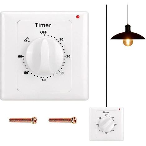 Countdown-schalter: 60-minuten-timer Lichtschalter Mit Timer, Wasserdicht, Zum Einbau In Löcher