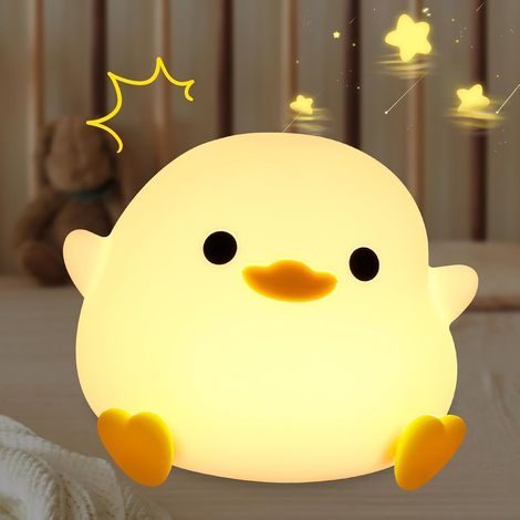 Duck Nachtlicht Baby Nachtlampe Wiederaufladbare Nachttischlampe Berührungssteuerung Kinder Nachtlicht Silikon Für Kinder Erwachsene Schlafzimmer Dekoration Geschenk [energieeffizienzklasse C]