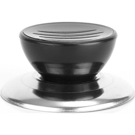 Topfknopf, Schwarz, 1 Stück Topfdeckelknopf Pfannendeckelgriff Edelstahlkappe