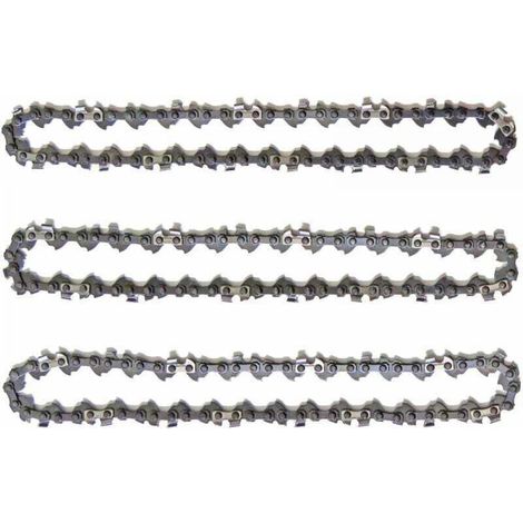 3er-set Hochentwerfer-sägeketten Für 10-zoll (25 Cm) Führungsschiene, 40 Antriebsglieder, Rückschlagarm, Kompatibel Mit Black & Decker, Ryobi, Ferrex, Primaster Und Anderen