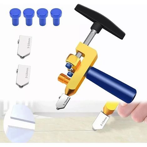 2-in-1 Glas- Und Fliesenschneider, Werkzeug Zum Schneiden Von Glasfliesen, Glasschneider Und Fliesenschneider, Glas-schneidwerkzeug-set Mit Glasbrecher Für 3–15 Mm Dicke Glasfliesen Und Spiegel