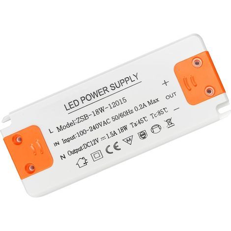 220v 12v Transformator - 230v Led-treiber, 18w 1,5a 12v Netzteil, Geräuschlos, Für Halogenlampen G4 Mr16 Gu5.3