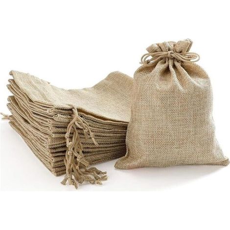 30 Dragée-jutesäckchen. Jutebeutel 10x14cm. Kleiner Sack Aus Jutegewebe. Stoffbeutel Für Hochzeiten. Kleine Geschenkbeutel Aus Jute. Jutesack. Stoffbeutel Für Dragées (10x14cm-30 Stück)