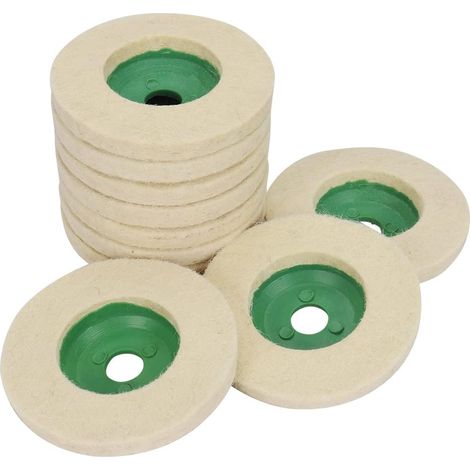 Winkelschleifer-scheiben Aus Wolle, 10,2 Cm, Verdickte, Verschleißfeste Polierschwämme Für Metall, Marmor, Glas, Spiegel, Poliereffekt, 10er-pack