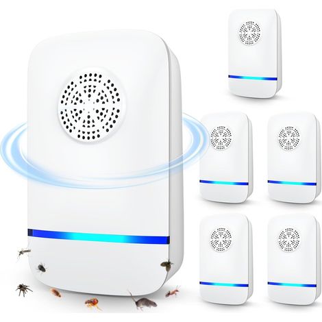 Verbesserter Ultraschall-vertreiber 2025, 6er-pack – Innenbereich-vertreiber Gegen Nagetiere Und Insekten, Zum Einstecken, Mit Intelligentem Chip, Sicher Für Kinder Und Haustiere