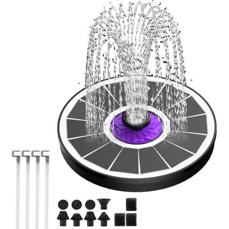 2.3w Solarbrunnen, Aufgerüstet, Schwimmender Außen-solarbrunnen Mit Pumpe Für Vogelbad, Teich, Pool, Terrasse, Gartenbrunnen, Gartendekoration