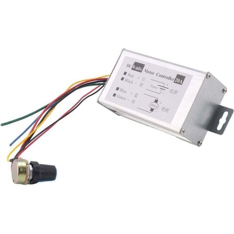 Geschwindigkeitsregler Für Gleichstrommotor Dc9v 12v 24v 48v 60v 20a Pwm-regler Treiber 0-1200w Einstellbarer Strom
