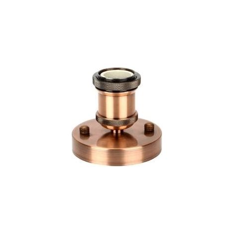 Lampenfassung E27 Edison Vintage Adapter, Retro-keramik-steckdose Für Innen, Kabellos, 1 Stück, Antikmessing Rot