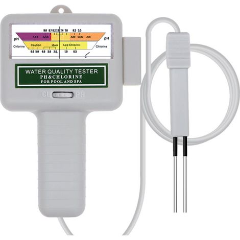 Wasserqualitätstester, Tragbarer Digitaler Monitor, Ph-tester Für Die Analyse Von Chlor-testkits Für Schwimmbäder (weiß)
