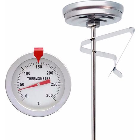 Professionelles Ofenthermometer Aus Edelstahl Mit Langer Temperatursonde (30 Cm), Ersatzteil Für Pizzabackofen, Holzofen, Steinbackofen, Grill