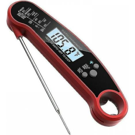 Küchenthermometer Mit Klappbarer Sonde, Digitales Instant-read-thermometer In 3 Sekunden, Lcd-hintergrundbeleuchtung Und Kochthermometer