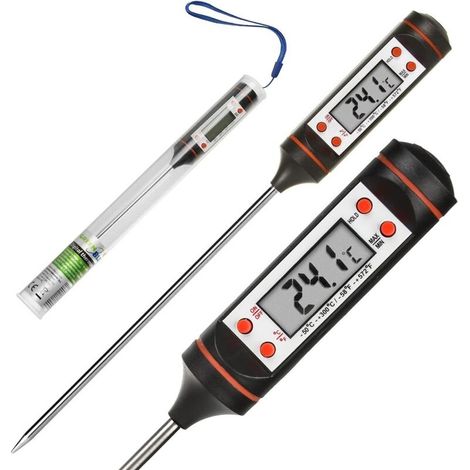 Digitaler Stift-thermometer Mit Sonde Für Lebensmittel, Lebensmittelthermometer Von -50 °c Bis Ca. +300 °c, Lcd-display