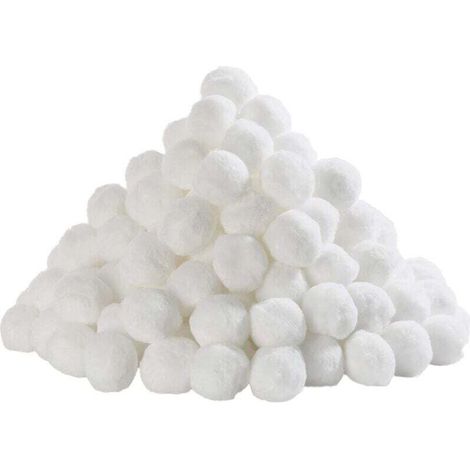 Filterbälle Für Innen- Und Außenpools, 700 G, 100 % Polyethylen, Recycelbar, Weiß, Ersetzen Filtersand, Waschbar Und Ohne Sandrückstände