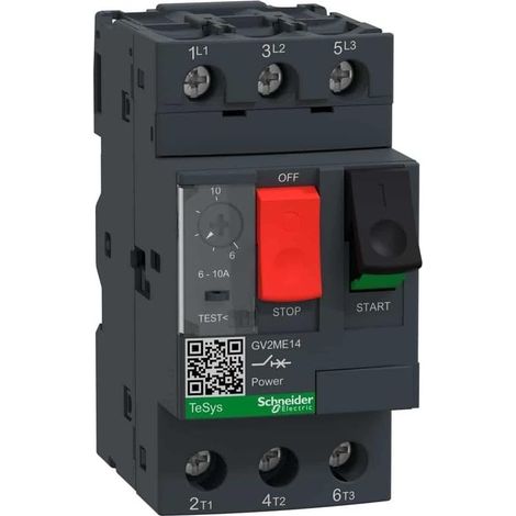 Tesys Gv2me - Motorschutzschalter - 6..10a - 3p 3d - Magnetisch-thermischer Auslöser - Gv2me14