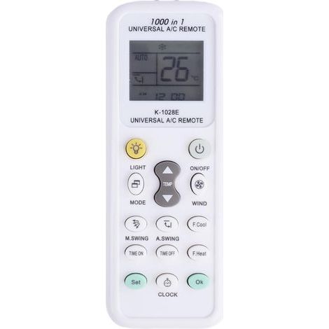 Universelle Fernbedienung, Universal-fernbedienung Für Klimaanlagen Mit 1000 Codes, Kompatibel Mit 99,99 % Der Klimageräte, 1,8-zoll-lcd-bildschirm