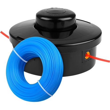 Plulon Universeller Rasentrimmerkopf M10 X 1,25 Lhf Ersatz-spulenkopf Mit 1,6 Mm X 30 M Rundem Schneidedraht