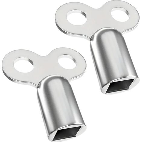 Ablassventilschlüssel, Silberfarben, 2,6 X 2,4 X 0,9 Cm, 2 Robuste Und Stabile Heizkörper-entlüftungsschlüssel, Kompatibel Mit Den Meisten Heizkörpern.