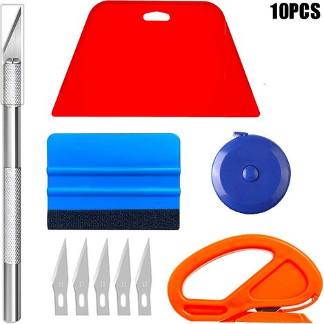 Kit-abdeckung, Folienwerkzeuge Für Tapeten, Fenster Auto, Vinylfliesen, Rakel Zum Kleben Von Aufklebern, Mit Silikon-squeegee, Universalmesser Und Klingen