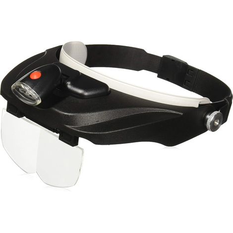 Deluxe Stirnbandlupe Der Pro-serie Mit Led-beleuchtungsfunktion Und Vier Ersatzlinsen (cp-60)