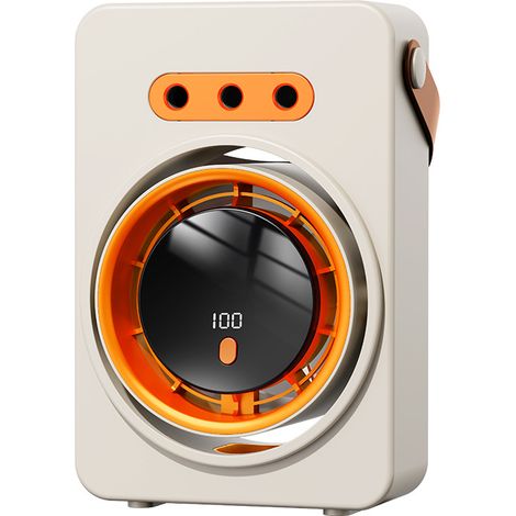Tragbare Mini-klimaanlage, Leiser Ventilator Mit Wasserkühlung, Luftkühler Mit Wasser, Usb-betriebener Batteriebetriebener Ventilator Mit 5 Geschwindigkeitsstufen Und Timer (cremeweiß)