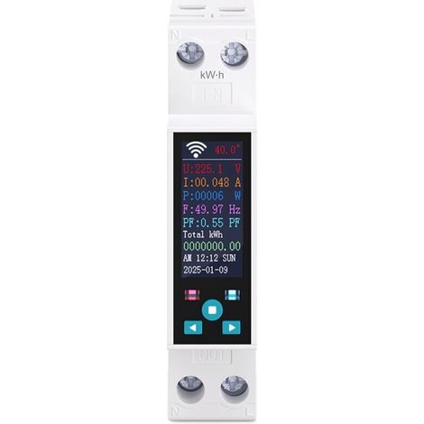 Wlan-stromzähler Hutschienenschalter, 1p+n/ 150a/ 230vac Wlan-stecker Energiemesser Smart Meter Schalter Timer, Kompatibel Mit Alexa, Energiezähler Verbrauch