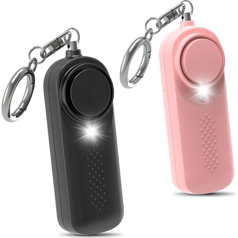 2er-set Persönliche Alarme Für Frauen, 130 Db Sirene Mit Led-schlüsselanhänger-licht, Persönlicher Sicherheitsalarm Für Kinder, Frauen Und Ältere Studenten.