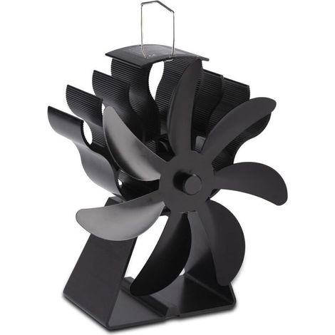 7-blatt-holzofenventilator – Wärmebetrieben – Schnelle Wärmeverteilung – Hochtemperaturbeständig