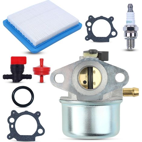 799868 Vergasersatz Für Briggs & Stratton Mit Zündkerze, Luftfilter, Dichtung, Ventil, Universalölfilter 498170 497586 497314 491588