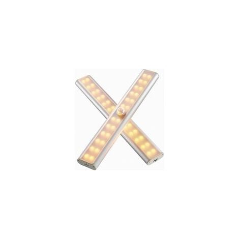 Bewegungsmelder Led-lampe, Wiederaufladbar, Kabellose Schrankleuchte, Notfall-leuchte, Kinder-nachtlicht, Zusatzbeleuchtung, 3000k Warmweiß (2 Stück)