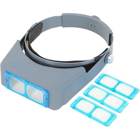 1.5x/2x/2.5x/3.5x Vergrößerungsbrille Mit Beleuchtung, 4 Abnehmbare Linsen – Kopfband-lupe Mit Licht Für Lesen, Juwelierarbeiten, Nähen - Liaiki