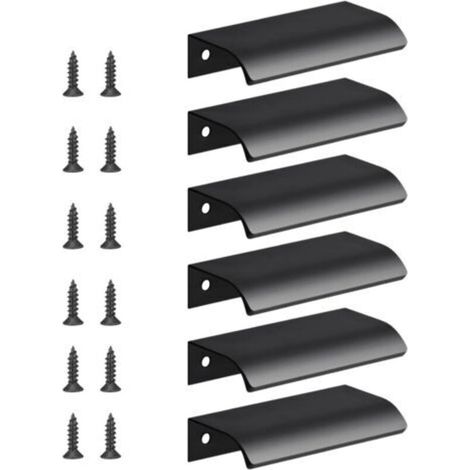 Ergonomische Schwarze Schubladengriffe – Modernes Design, Einfache Installation, Langlebiges Material, Passend Zu Verschiedenen Möbelstilen.
