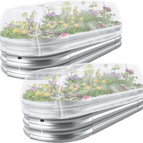 Zwei Weiße Schutznetze Aus Maschenware Für Den Garten, Jeweils 130x80x55 Cm, Für Obstbäume, Gemüse Und Heidelbeersträucher.