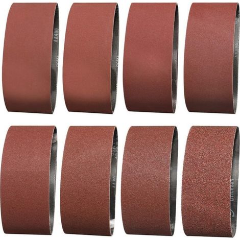 Aktionsangebot: 14-teiliges Schleifband-set (75 X 457 Mm) – 1x Korn 40/60 & 2x Jeweils Korn 80, 120, 180, 240, 320, 400 – Bandschleifer-bänder Für Schleifen, Polieren Und Entstauben, Ideal Für Holz