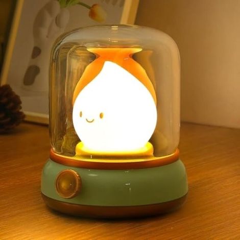 Nachttischlampe, Kinder-nachtlicht Für Schlafzimmer Und Wohnzimmer, Dimmbare Led-nachttischlampe Mit Warmlicht- Und Kerzenmodus (flackern), Usb-aufladbare Nachtlichter Für Erwachsene Mit Timer