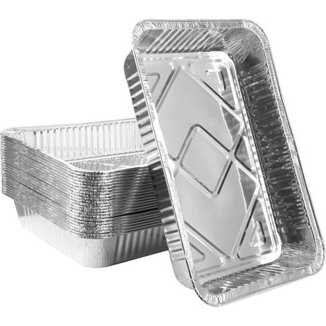 30 Stück Aluminium-kochplatten, 31 X 21 X 5 Cm Einweg-bratpfannen Gefriergeeignet Bratpfannen Für Partyservice Takeaway-aufbewahrung Gastronomiebehälter
