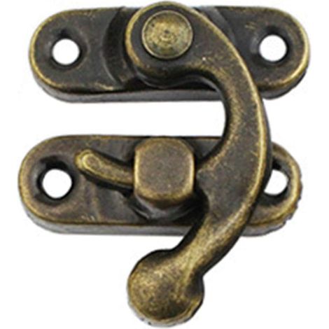 Set Von 20 Antiken Bronze-farbenen Riegelverschlüssen Mit Rechts Schwenkbarem Arm