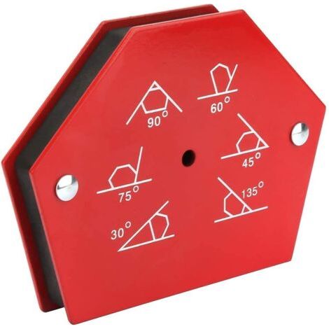 Magnetischer Positionierer, Schweißer-magnet Winkel, Haltekraft 23 Kg/50 Lbs, Winkel 30° 45° 60° 75° 90° 135°, 2er-pack