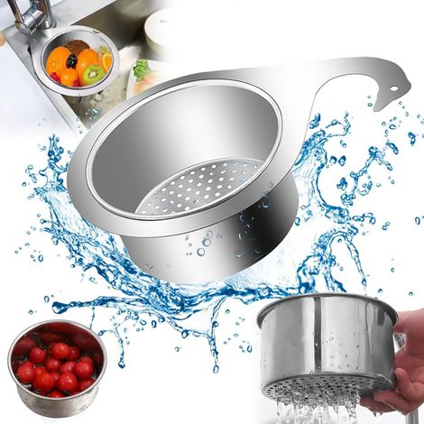 2 Stück Edelstahl-sieb In Schwanenform Für Spüle, Edelstahl-spülensieb, Multifunktionaler Abnehmbarer Abtropfkorb Für Die Küche