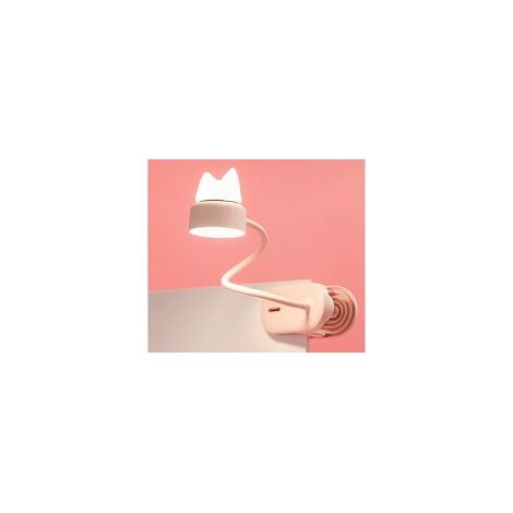 Flexible Klemmlampe Mit Nachtlicht, Original / Mit Usb-aufladbarer Batterie / Led-leselampe & Leselampe Für Schreibtisch, Bett, Nachttisch - Leicht, Praktisch - Perfekt Für Kinder - Rosa, T-auda