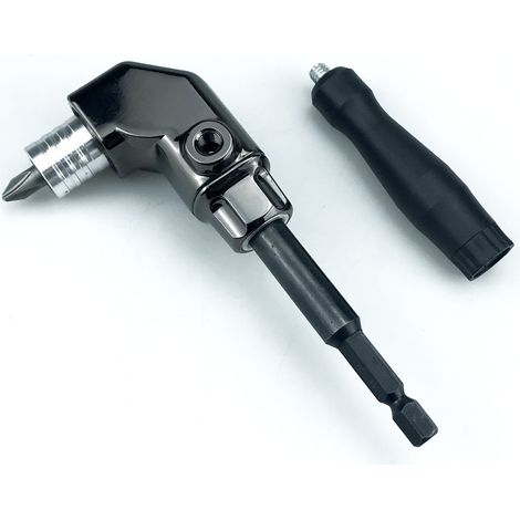 Universeller Silberner Schraubendreher Mit 1 Bit, Winkelschraubendreher, Elektrischer 90°-winkel-schraubendreher