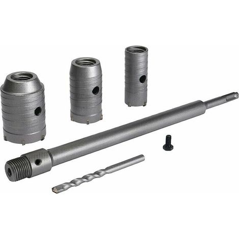 Glockensäge-bohrkrone, 30 Mm, 40 Mm, 50 Mm Set Von Glockensägen, Betonbohrkrone 350 Mm Sds Plus Verlängerungsstange Mit Hartmetallspitze, Glockensäge Für Ziegel, Stein, Beton Und Zement