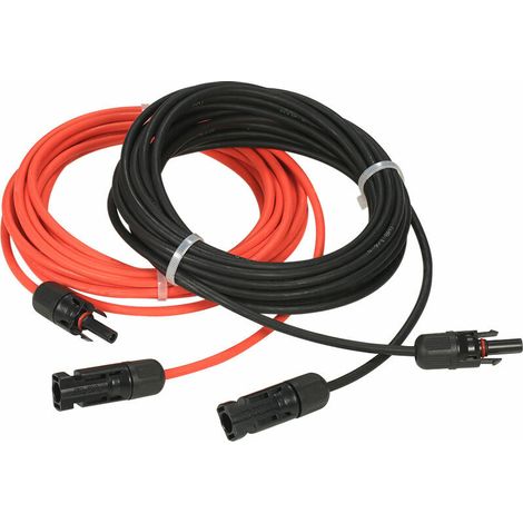 Solarverlängerungskabel Mit Mc4-steckern, Paar Rot + Schwarz, 14awg 4 Meter