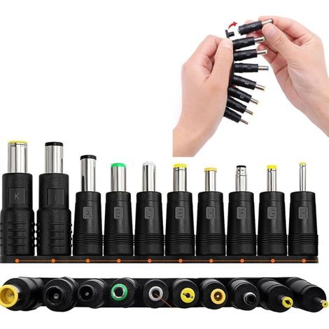 Set Von 10 Universellen Dc-netzteiladaptern, 8-in-1, 5,5 X 2,1 Mm – Buchse Auf Stecker – Für Laptops – Kompatibel Mit Hp, Dell, Asus, Lenovo, Acer – Mit Dc-stecker Und