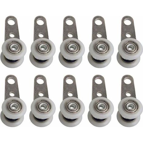 10er-pack Rollen Für Schiebetüren Oder Fenstertüren - Aus Metall Und Kunststoff - 4,5 X 1,9 Cm