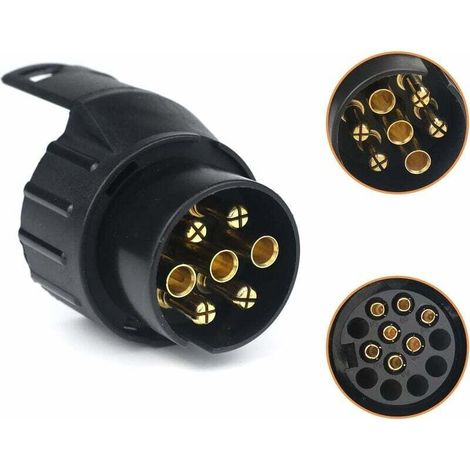7/13 Adapter Stecker Anhänger 7 Auf 13-polig, Steckverbinder Kupplung 7-polig Auf 13-pin Für Autoanhänger, Traktor, Wohnwagen, Fahrradträger