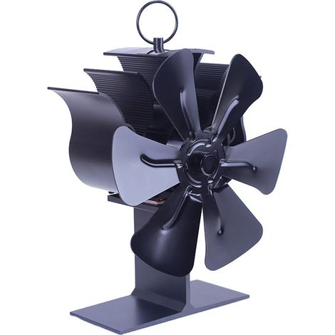 Kamin- Und Ofenzubehör, 6-flügeliger Ofenventilator, Thermischer Brenner, Ökologischer Kaminventilator Mit Wärmekreislauf