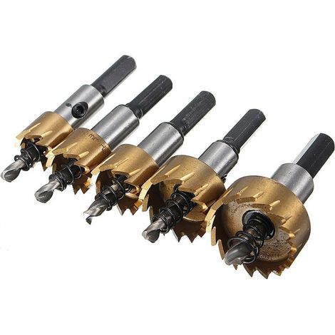 Bohrer Für Bohrmaschine, 5-teiliges Set 16-30mm Hss Lochsägen-kit, Kobalt 6542 Hochgeschwindigkeitsstahl, Für Metall, Holz Und Legierungen