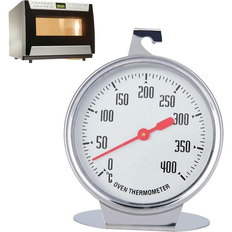 Ofenthermometer 0-400 ℃, Edelstahl-rundthermometer Mit Sofortanzeige, Temperaturmesser Für Küchenöfen